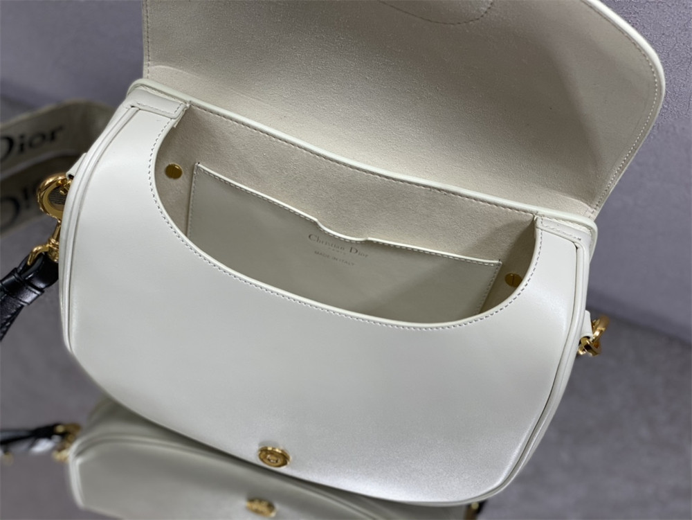 LARGE D*0r BOBBY BAG White Box Calfskin