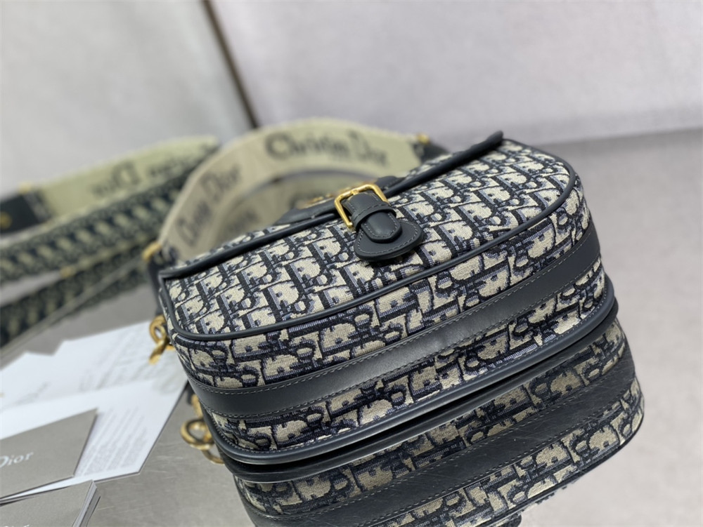 LARGE D*0r BOBBY BAG Blue D*0r Oblique Jacquard