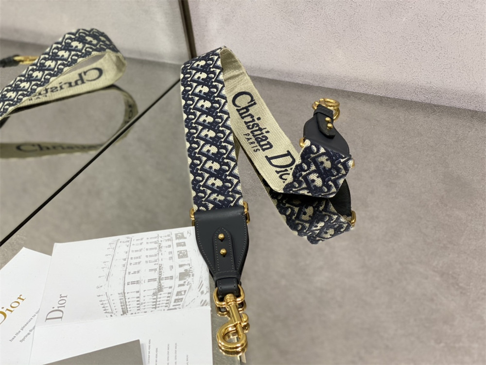 LARGE D*0r BOBBY BAG Blue D*0r Oblique Jacquard