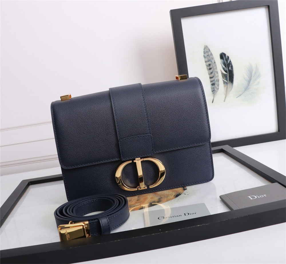 D*0r 30 MONTAIGNE CHAIN BAG Grained Navy