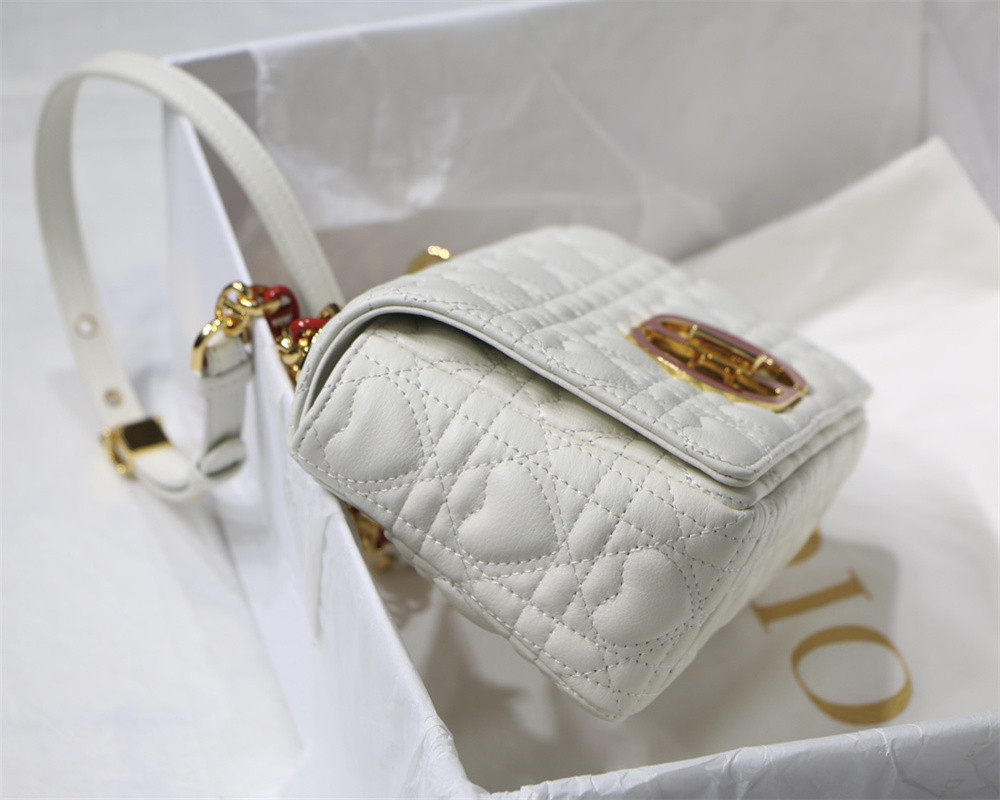 SMALL D*0r CARO BAG amour Ivory 20 x 12 x 7 cm