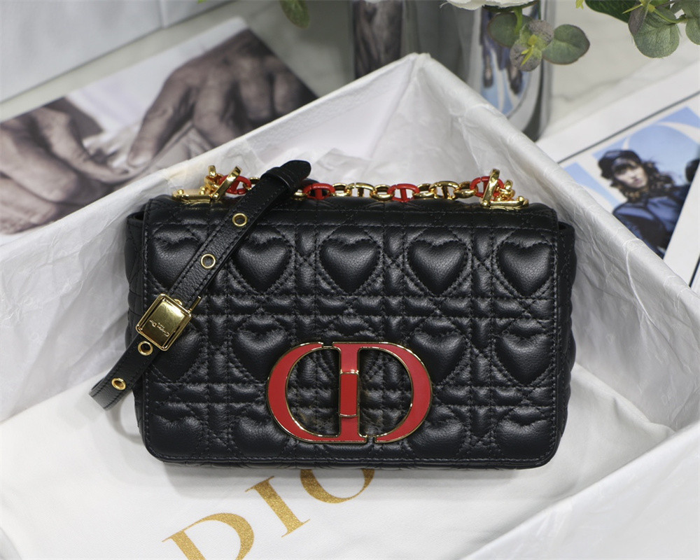 SMALL D*0r CARO BAG amour black 20 x 12 x 7 cm