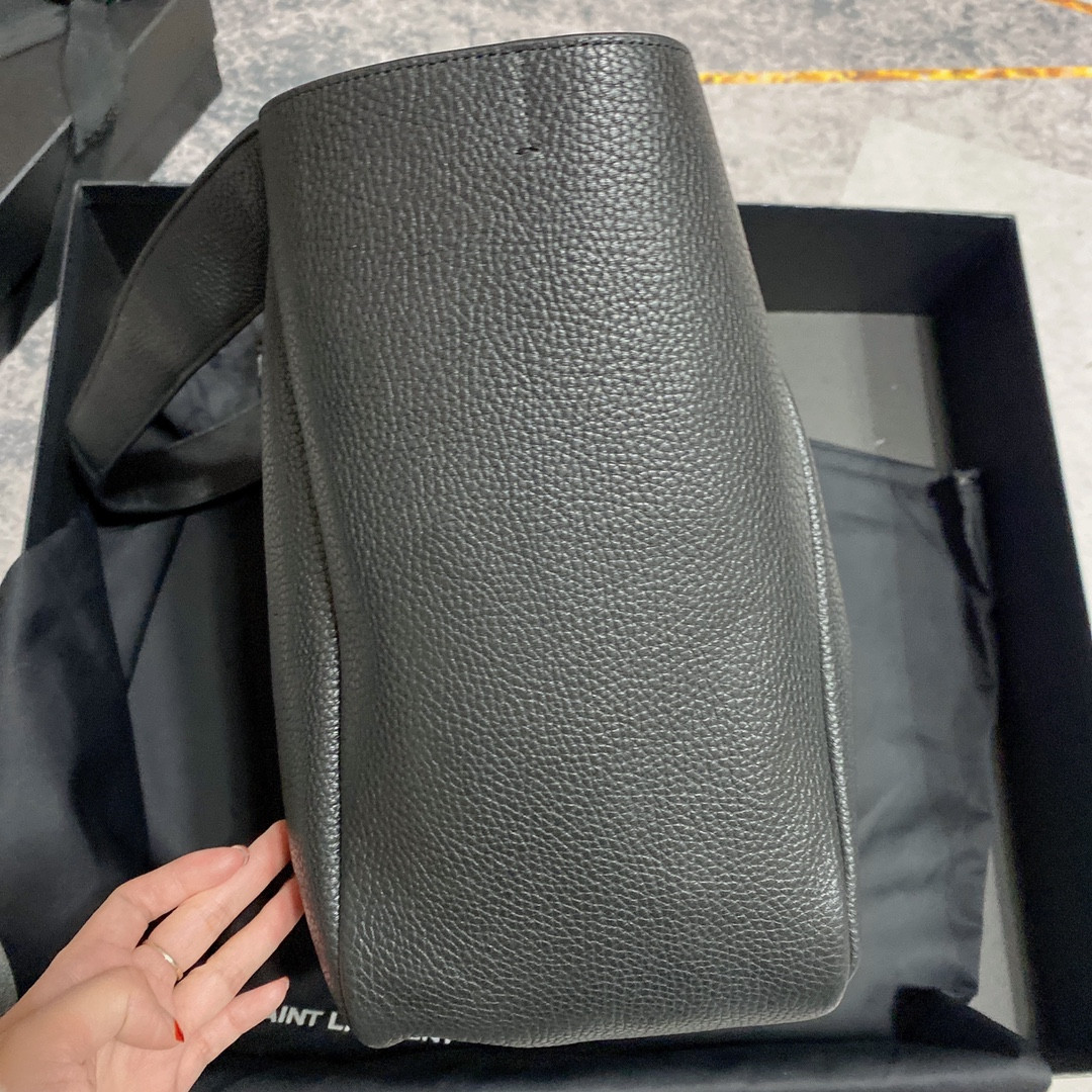 Y*L BEA IN GRAINED LEATHER Black