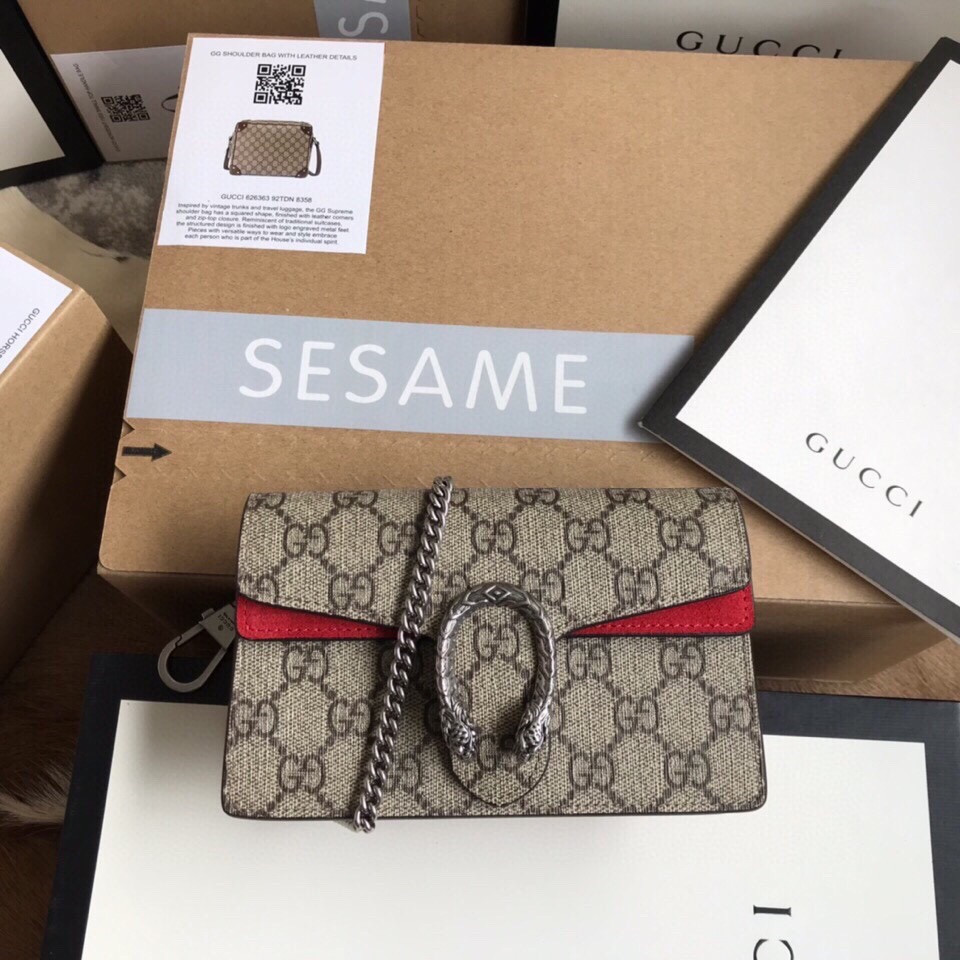 G*u*i DIONYSUS GG S*p*e S*pER MINI BAG 6.5"Wx3.9"Hx1.6"D