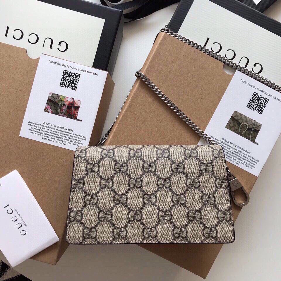 G*u*i DIONYSUS GG S*p*e S*pER MINI BAG 6.5"Wx3.9"Hx1.6"D