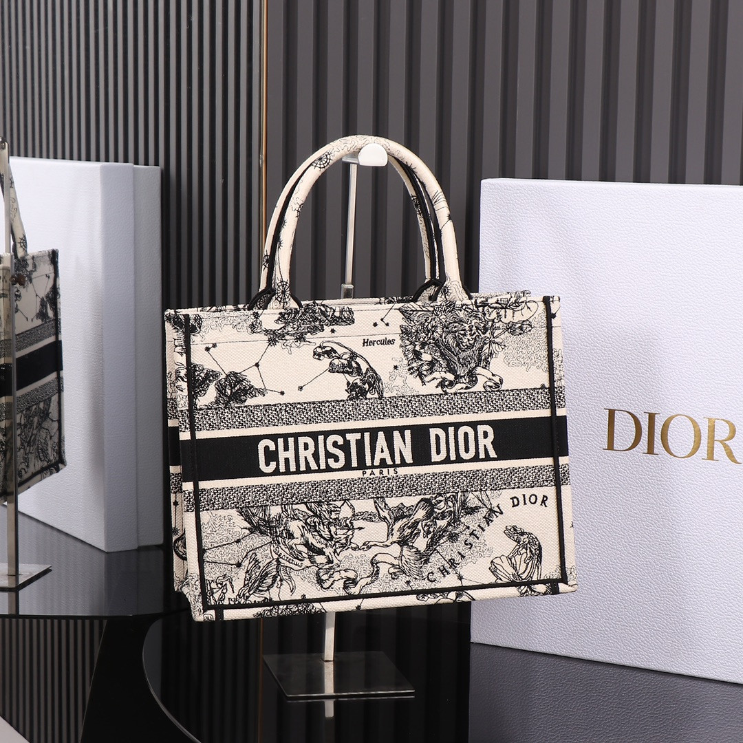 Medium D*0r Book Tote De Jouy Zodiac 14 x 11 x 6.5 inches