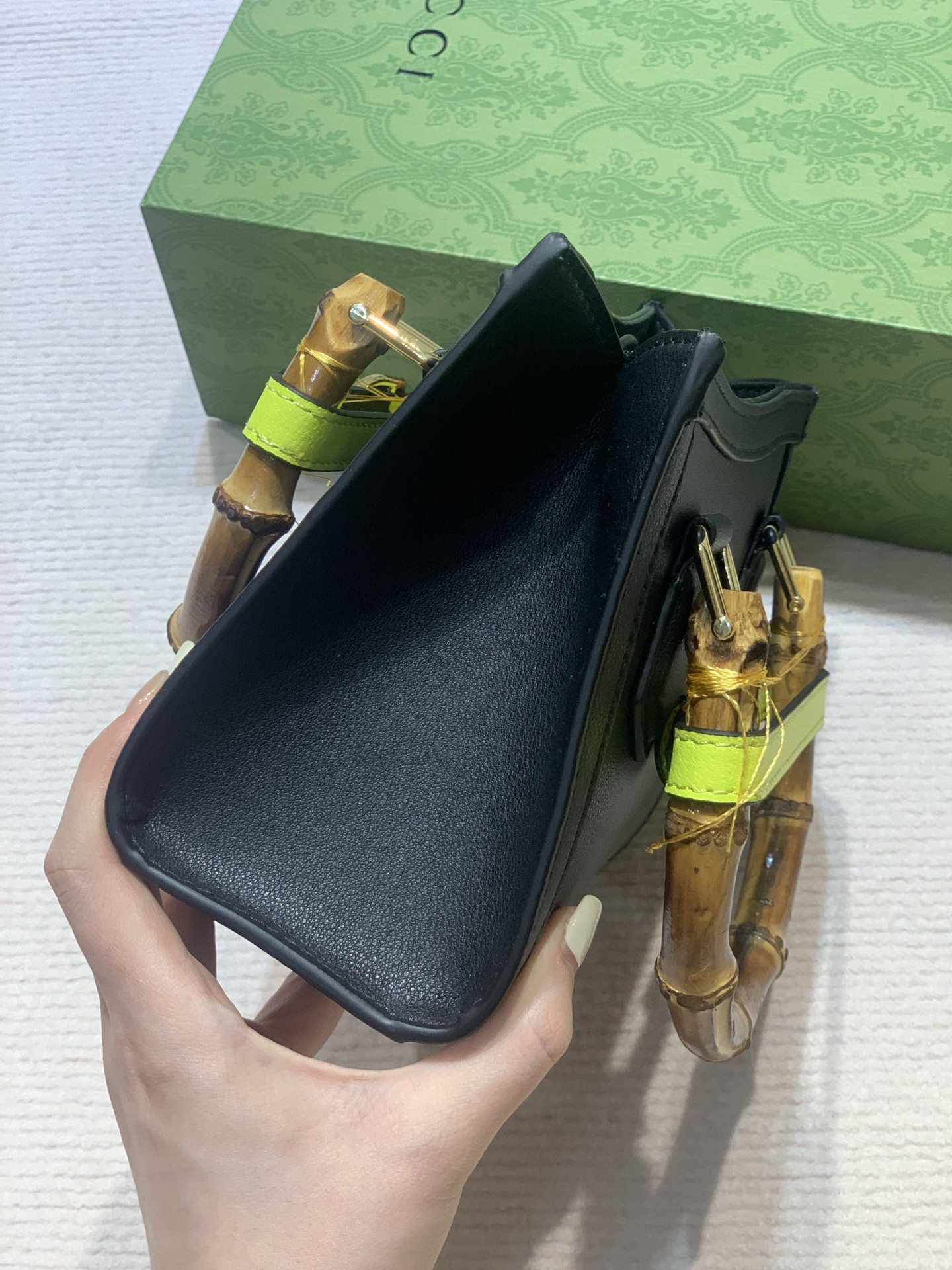 G*u*i DIANA MINI TOTE BAG Navy 20W x 16H x 10D CM