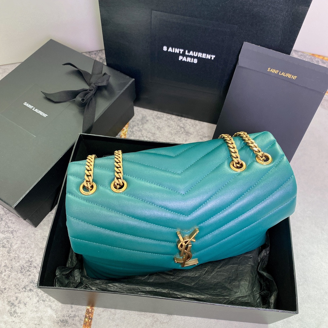 Y*L LOULOU MEDIUM BAG IN Y-QUILTED LEATHER BAG 12.5 X 8.6 X 4.7 INCHES