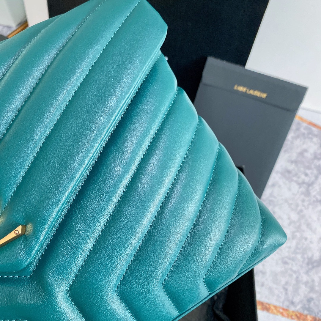 Y*L LOULOU MEDIUM BAG IN Y-QUILTED LEATHER BAG 12.5 X 8.6 X 4.7 INCHES