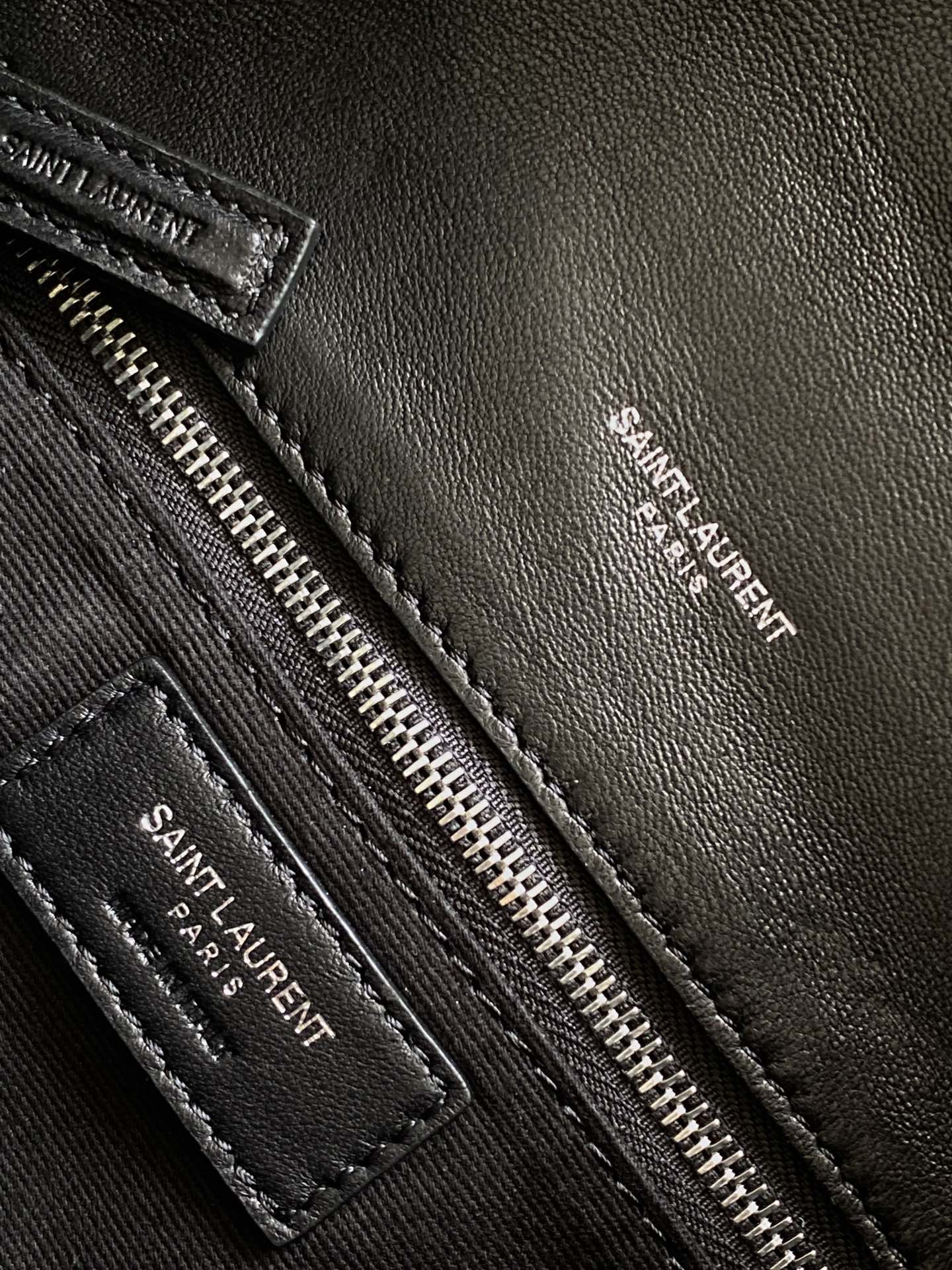 Y*L LOULOU PUFFER MEDIUM IN NAPPA LEATHER BLACK SILVER 13.7 X 9 X 5.3 INCHES