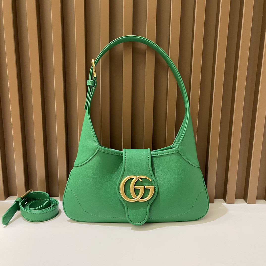 G*u*i APHRODITE SHOULDER BAG GREEN 27 X 13.5 X 2 cm