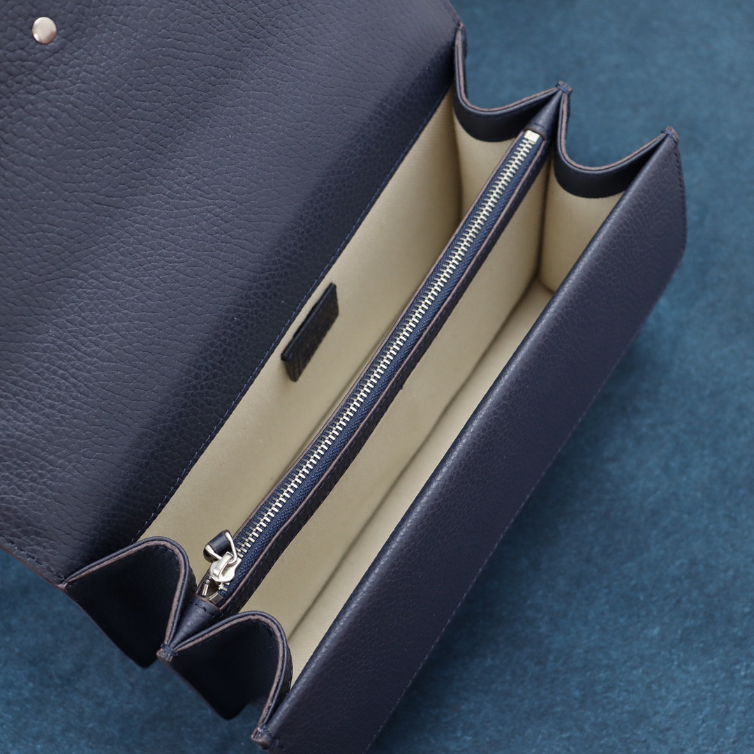 G*u*i DIONYSUS SMALL SHOULDER BAG NAVY 28x18x9cm