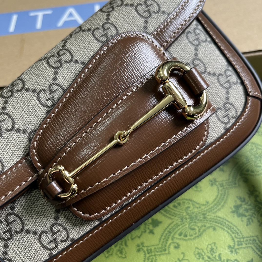 G*u*i HORSEBIT 1955 MINI SHOULDER BAG 7.7"W x 5-3.1"H x 2.4-1.2"D