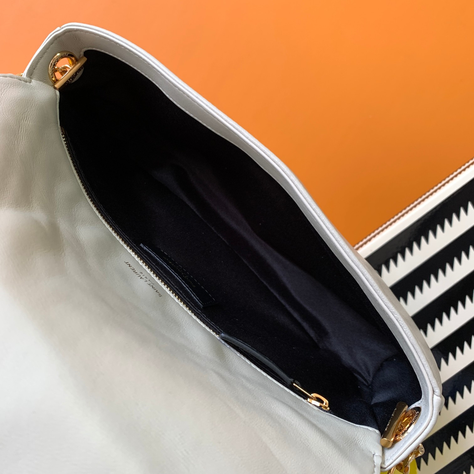 Y*L KATE 99 IN QUILTED NAPPA LEATHER WHITE 10.2 X 5.3 X 1.7 INCHES