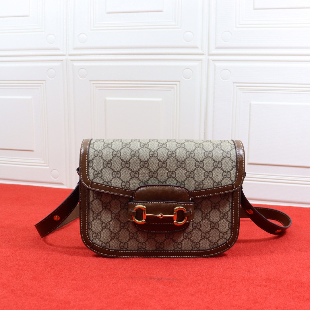 G*u*i HORSEBIT 1955 SHOULDER BAG 9.8"W x 7"H x 3.1"D