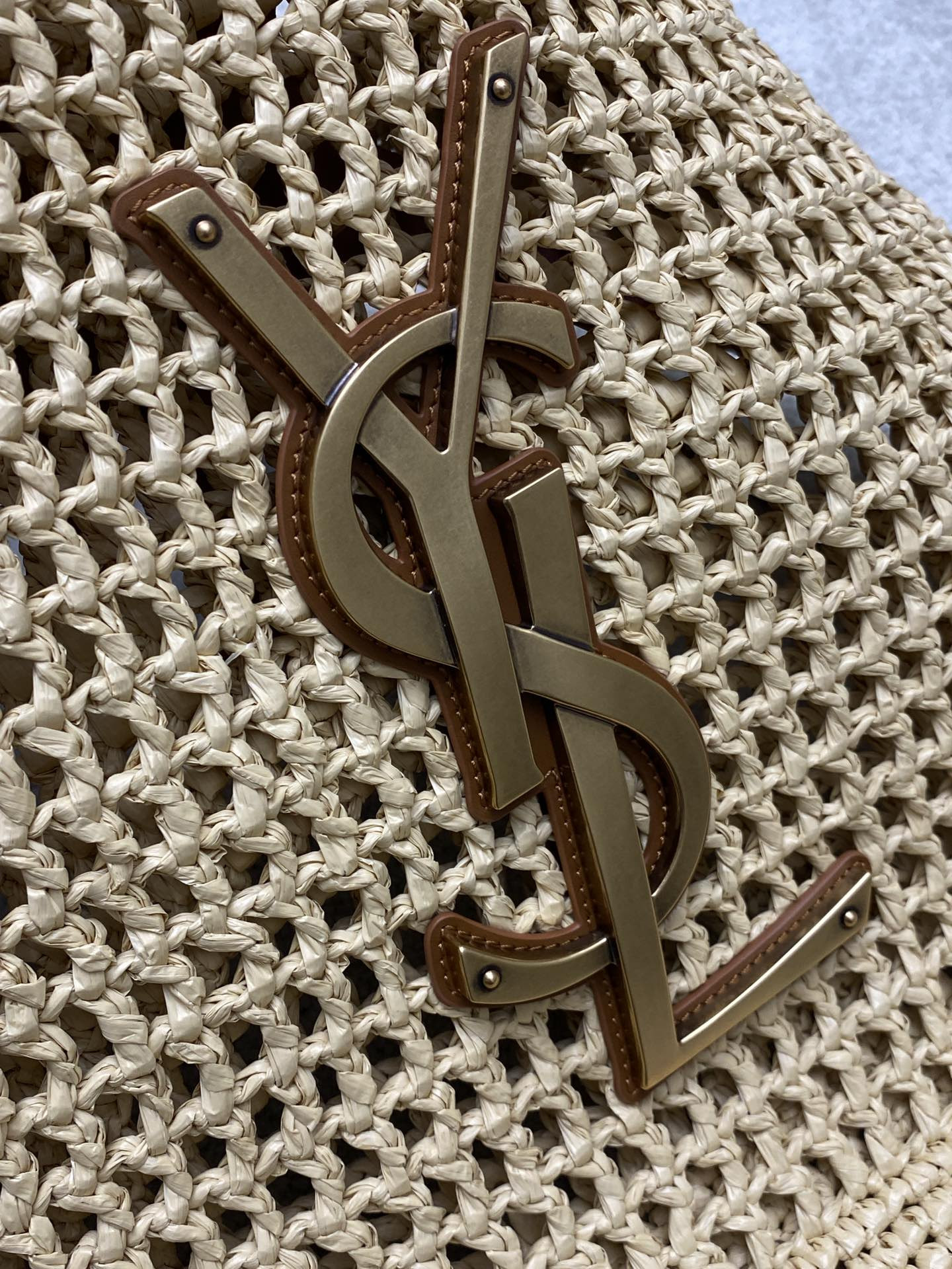 Y*L ICARE IN RAFFIA Color Natural 14.6"-21.7"X16.9"X2"