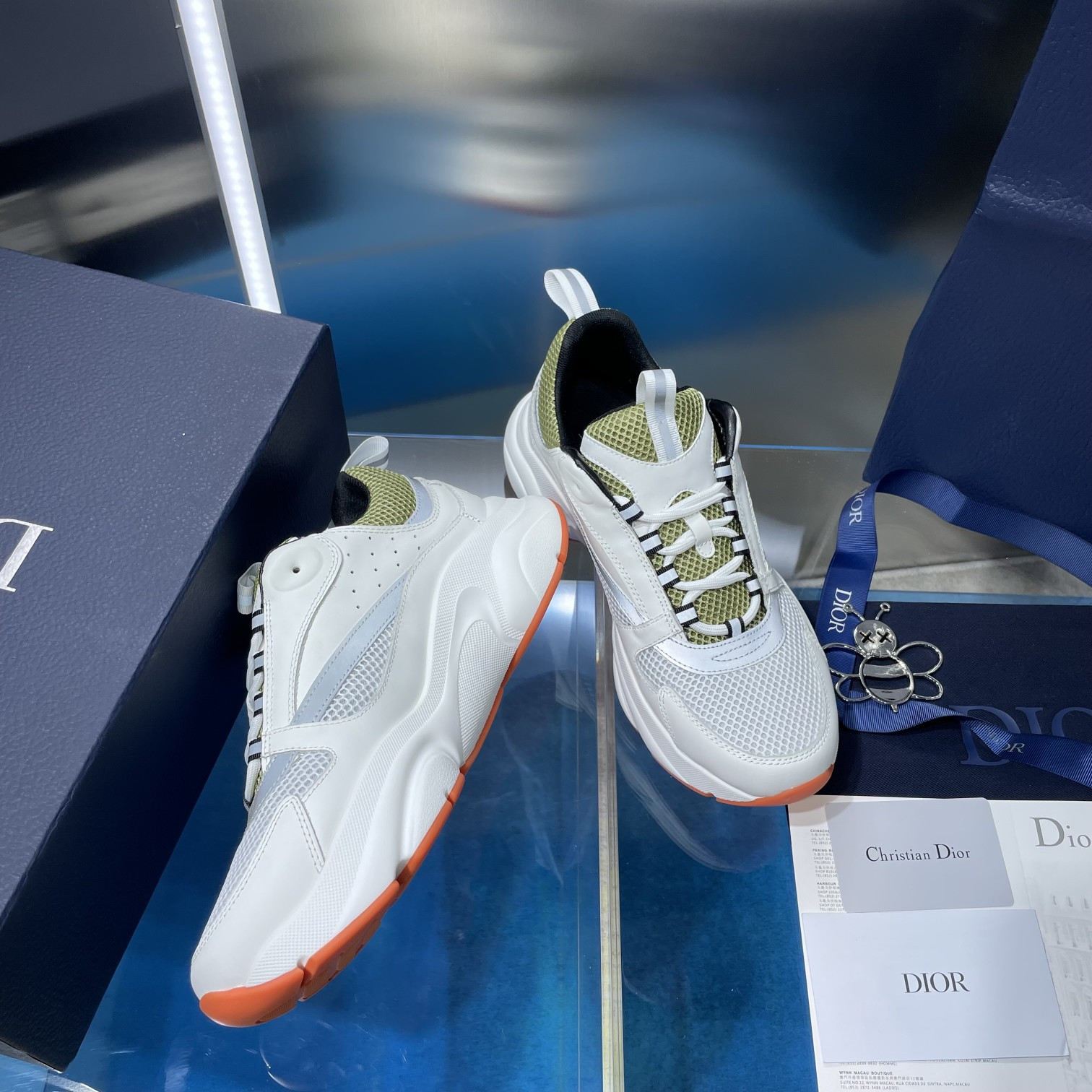 UA D*0r B22 white and green Sneaker