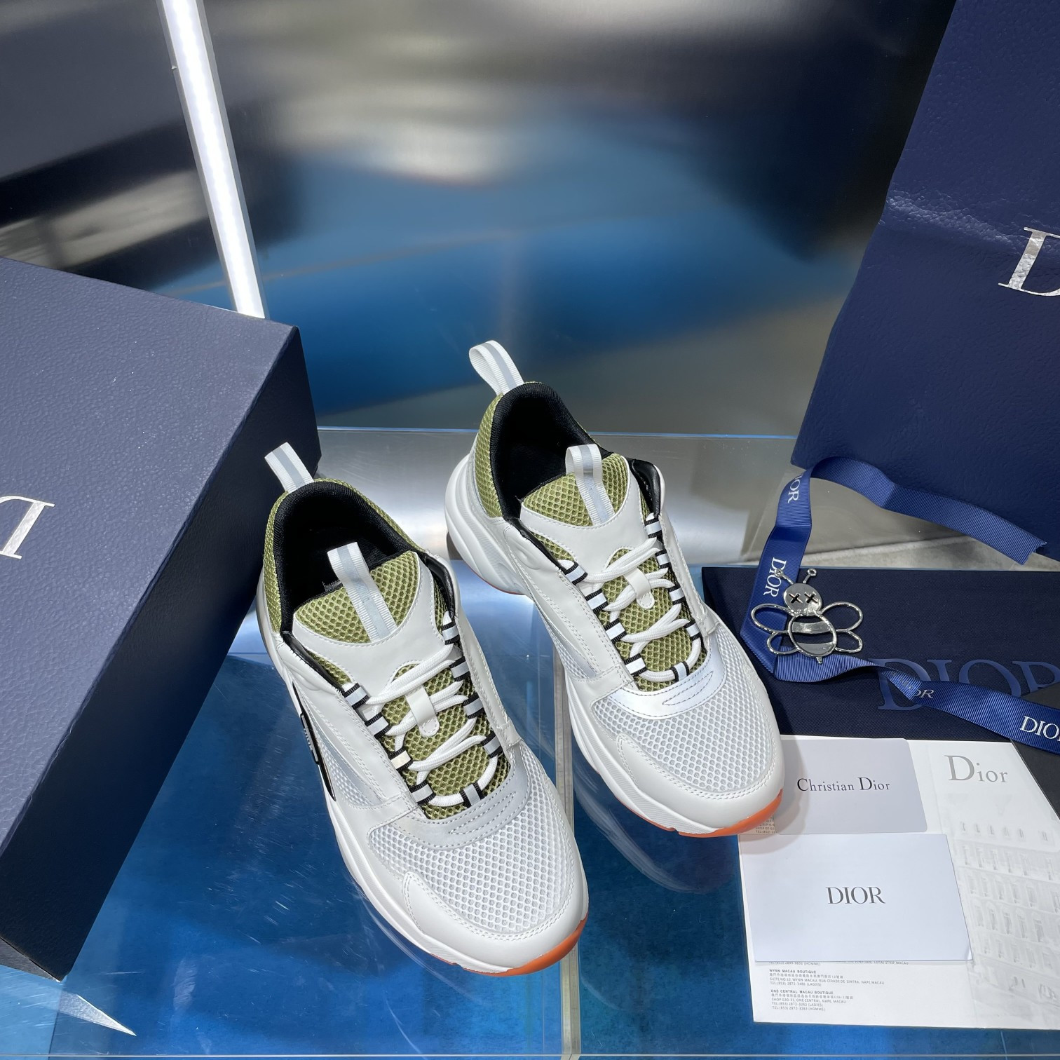 UA D*0r B22 white and green Sneaker