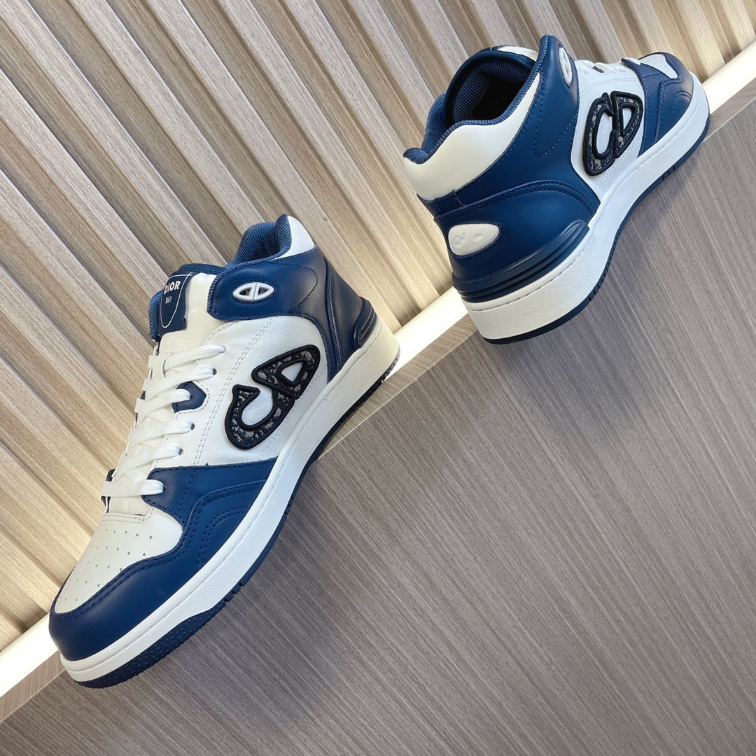 UA D*0r B57 Mid-Top Sneaker Navy Blue and White