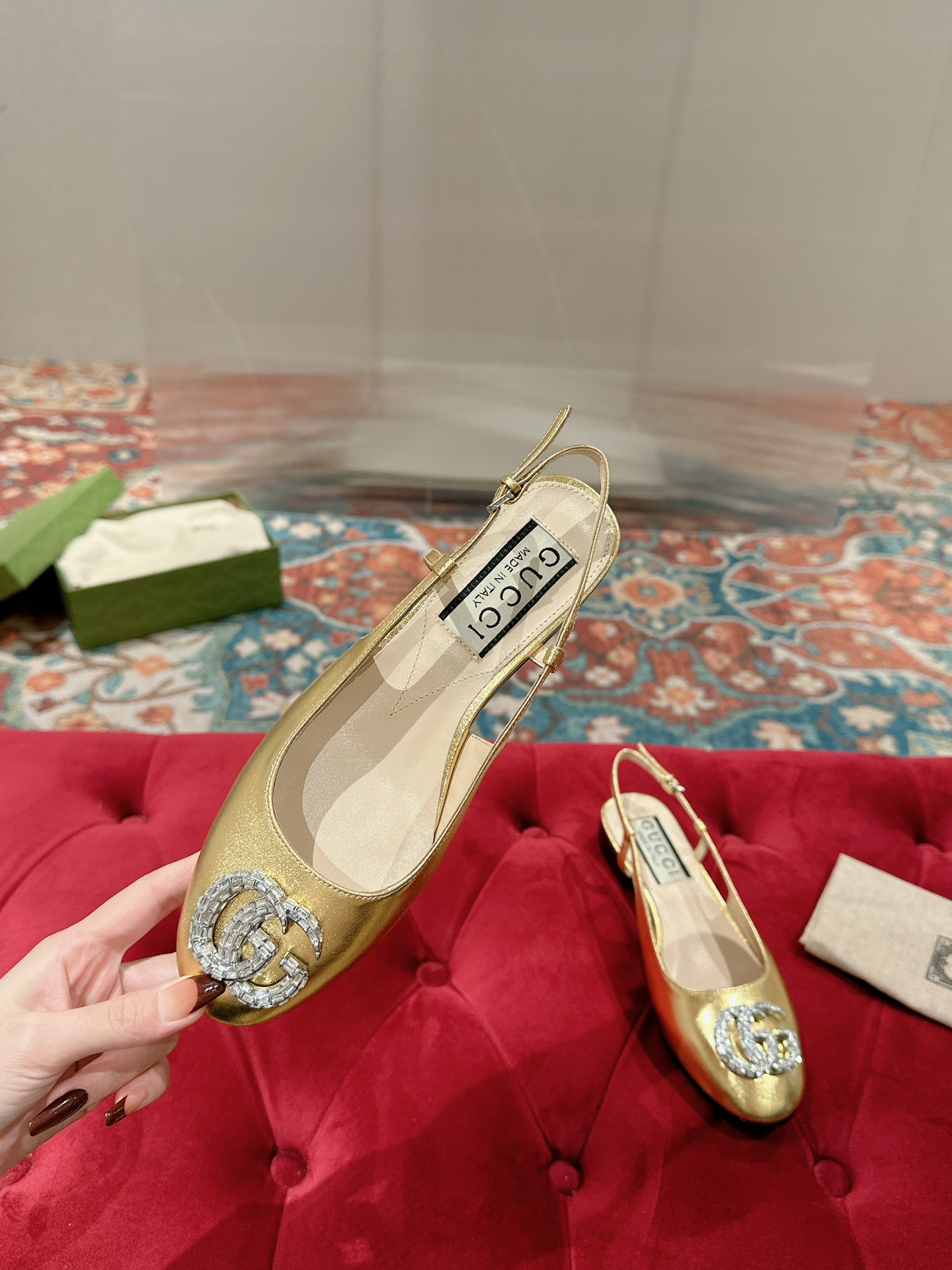 UA G*u*i BALLERINA WITH DOUBLE G