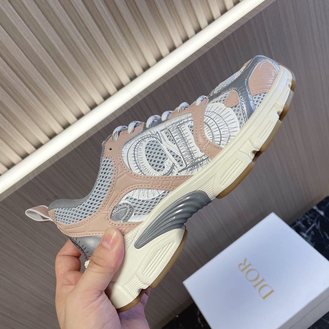 UA D*0r Chrono Sneaker White Mesh with Nude and Silver-Tone