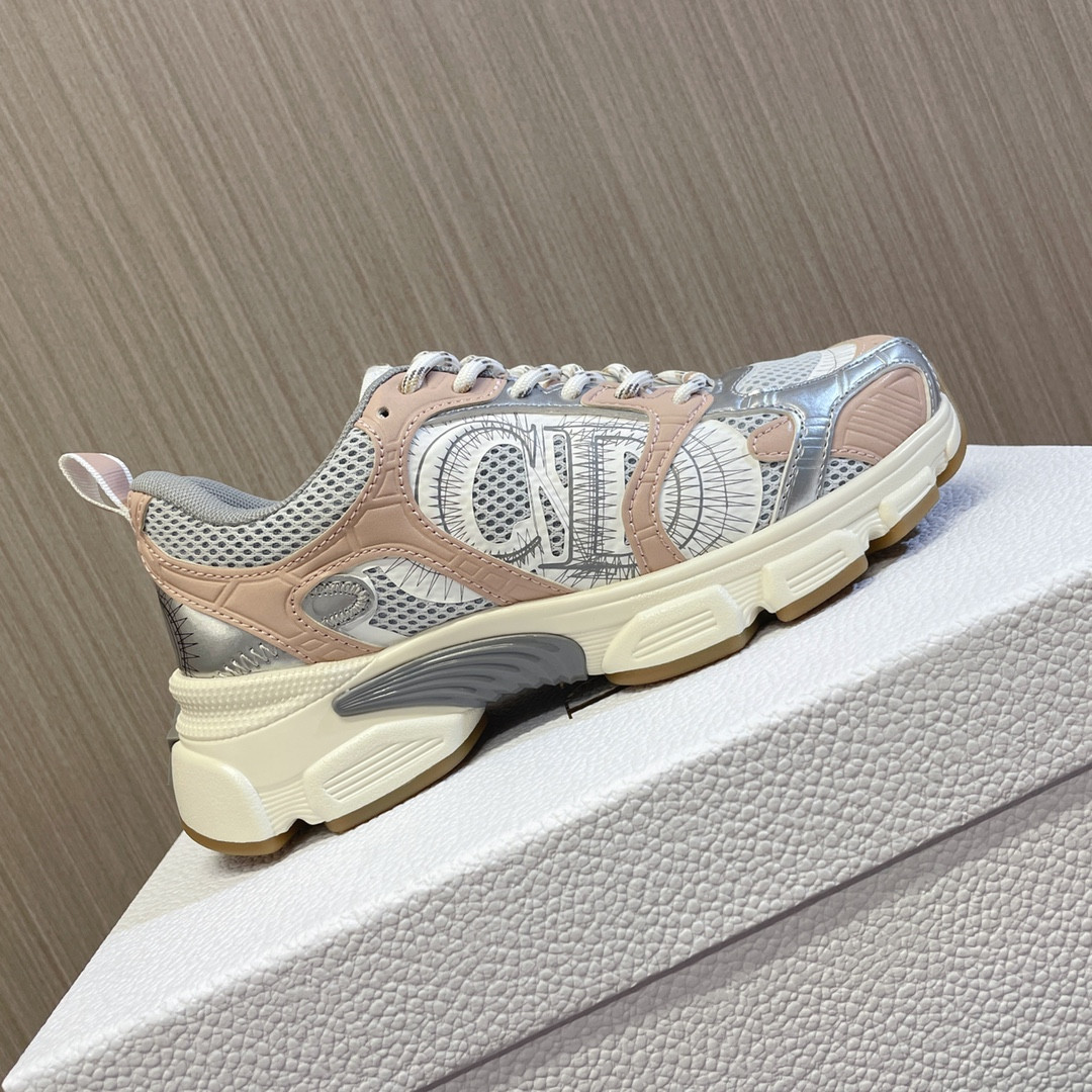 UA D*0r Chrono Sneaker White Mesh with Nude and Silver-Tone