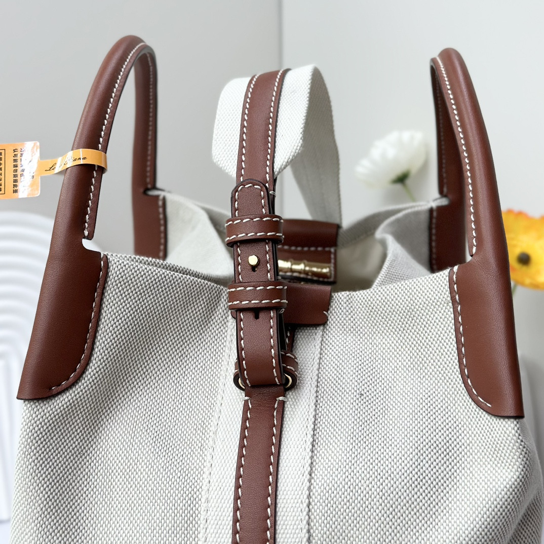 L**o p*ana Large Bale Bag Cotton, Linen 24 x 20 x 27 cm