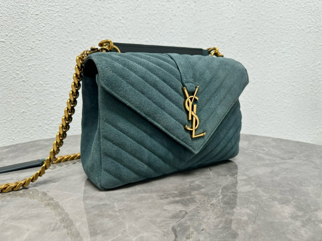 Y*L LOULOU QUILTED SUEDE 23x17x9cm