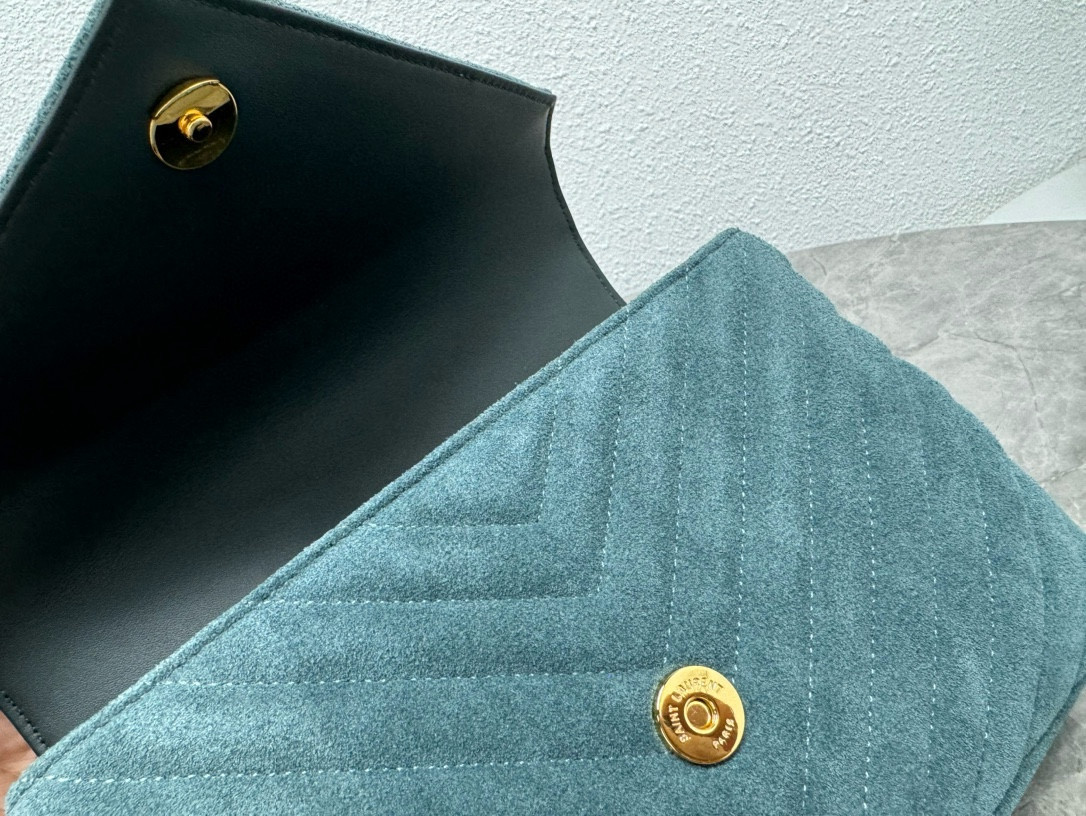 Y*L LOULOU QUILTED SUEDE 23x17x9cm