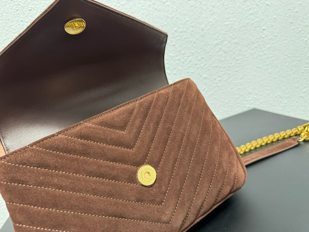 Y*L LOULOU QUILTED SUEDE 23x17x9cm