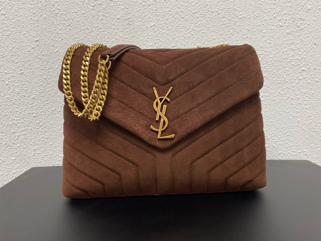 Y*L LOULOU QUILTED SUEDE 32x22x9cm