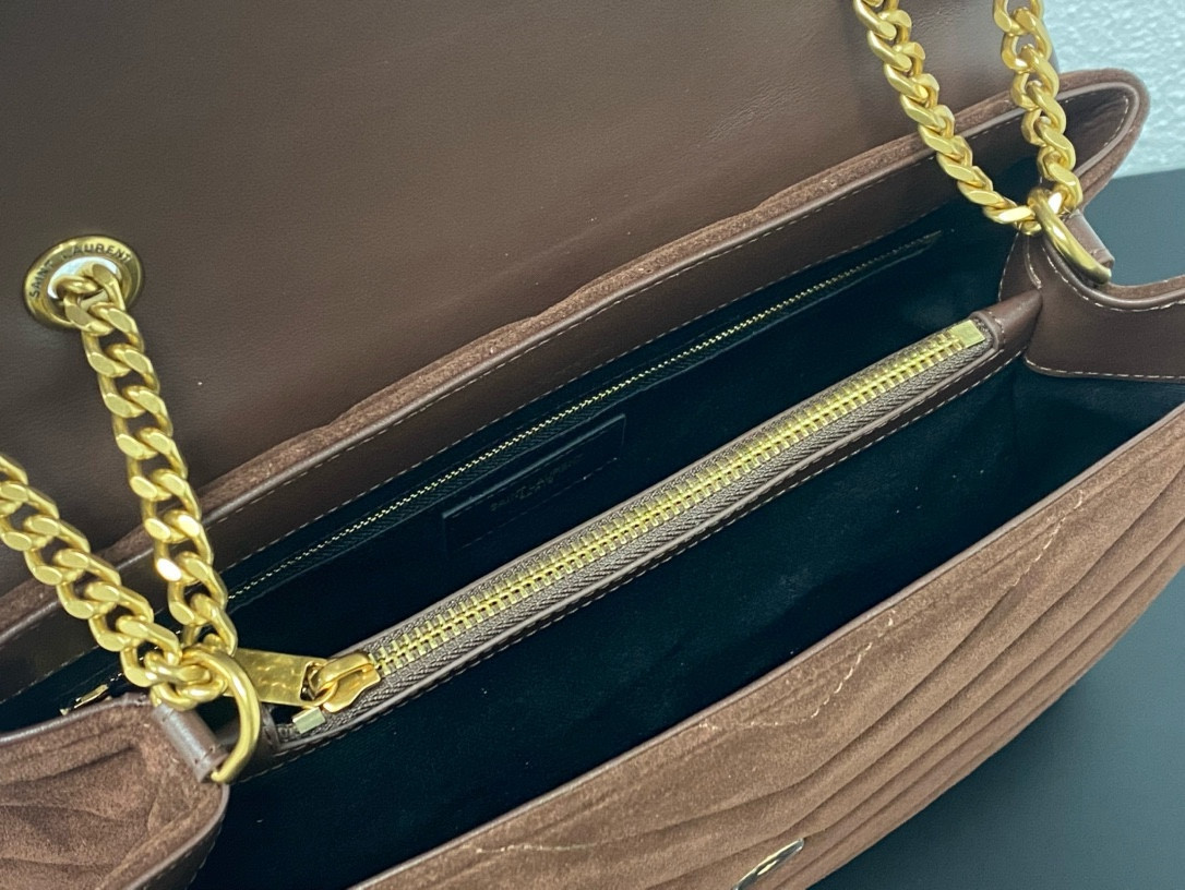 Y*L LOULOU QUILTED SUEDE 32x22x9cm