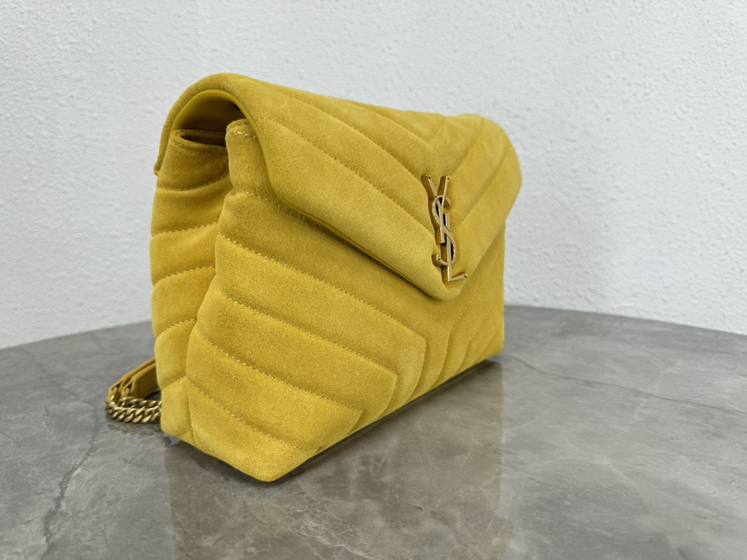 Y*L LOULOU QUILTED SUEDE 23x17x9cm