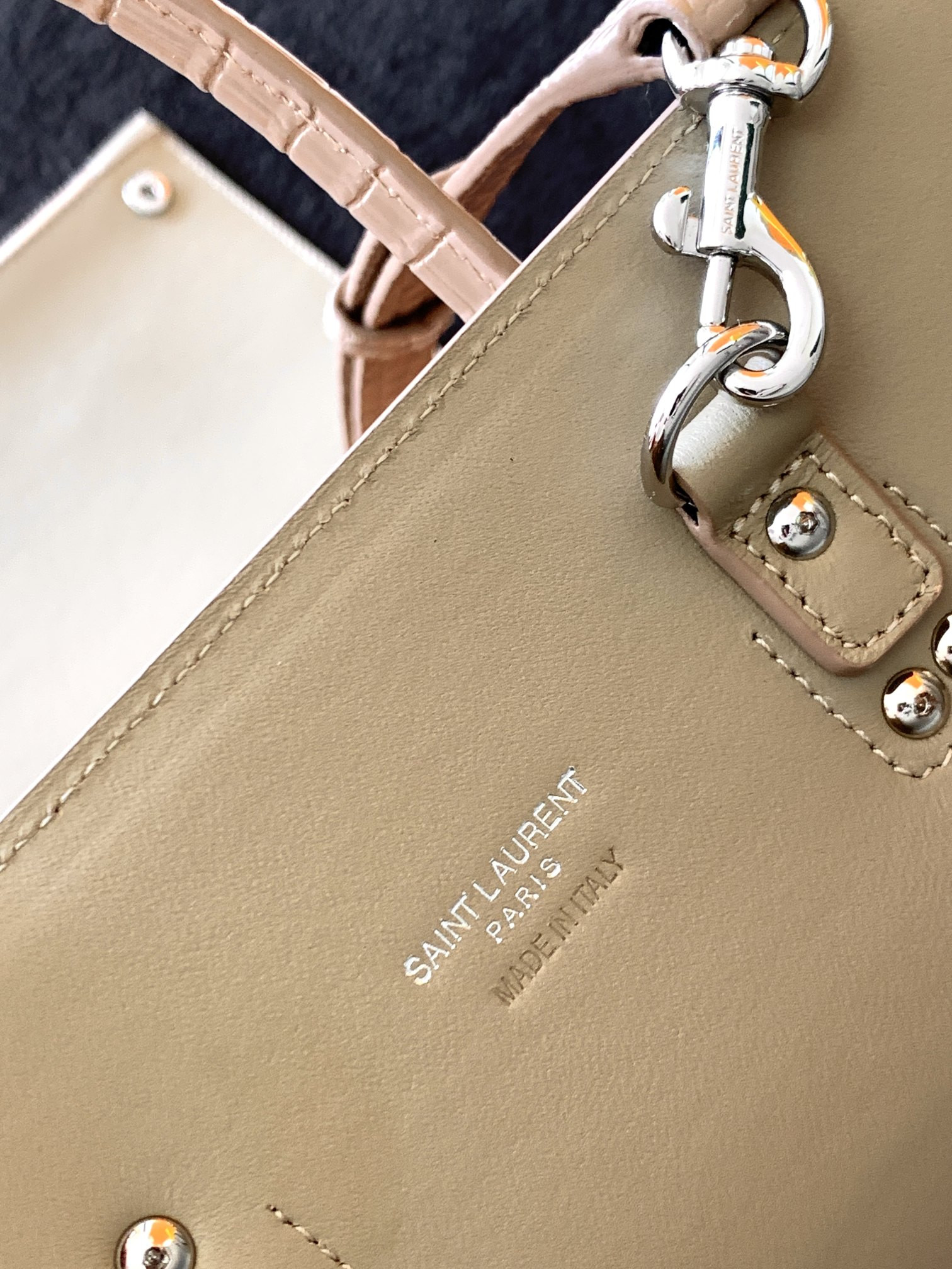 Y*L SAC DE JOUR IN EMBOSSED CROCODILE LEATHER - baby 26x13.5x12.5cm