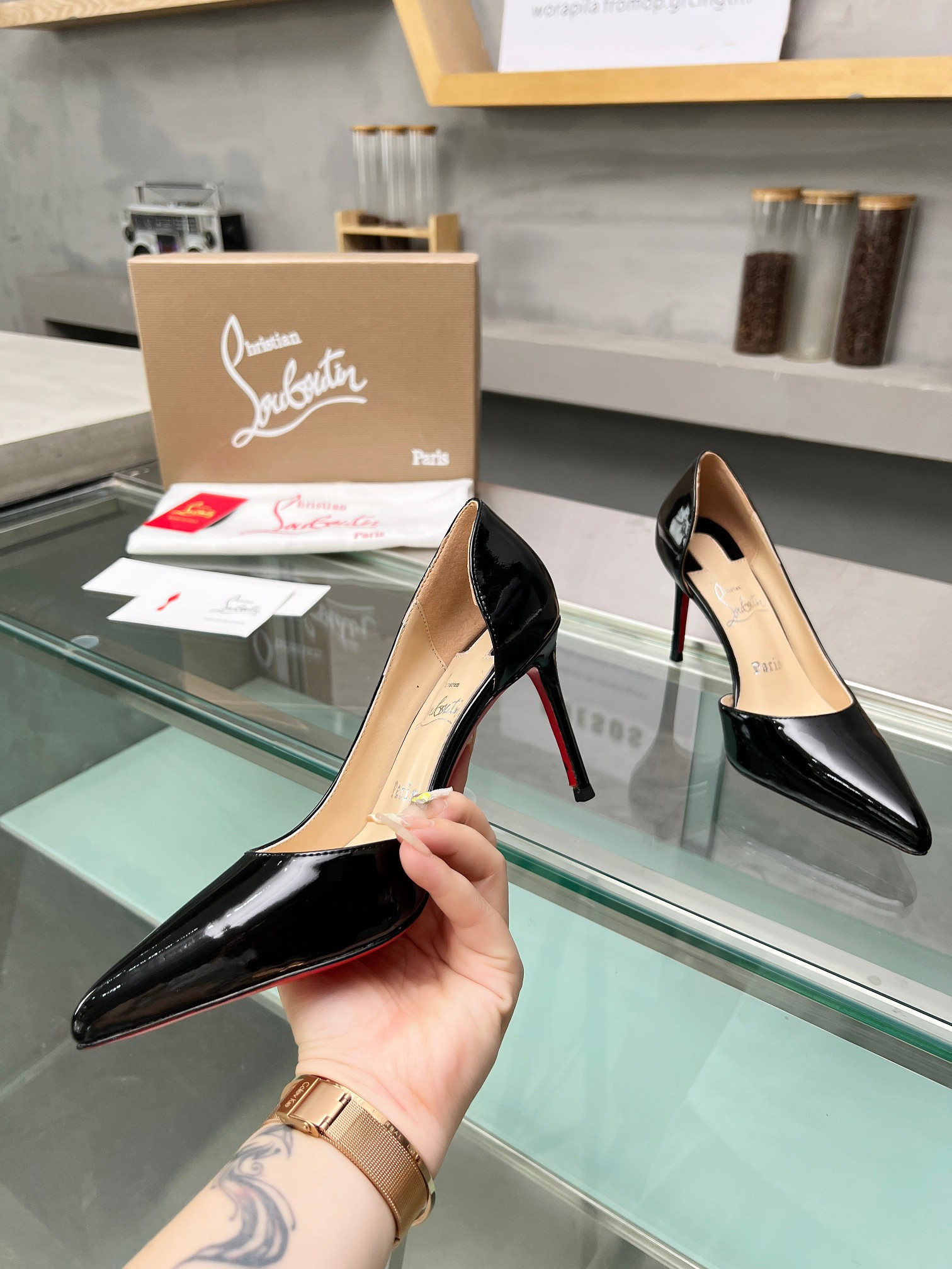 UA Ch**an Louboutin CL red-bottom shoes