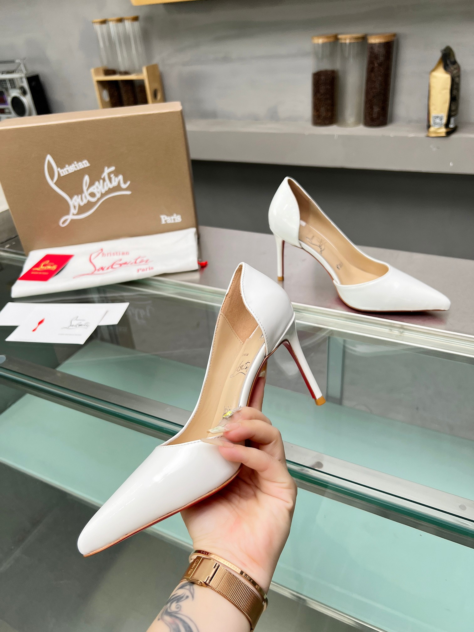 UA Ch**an Louboutin CL red-bottom shoes