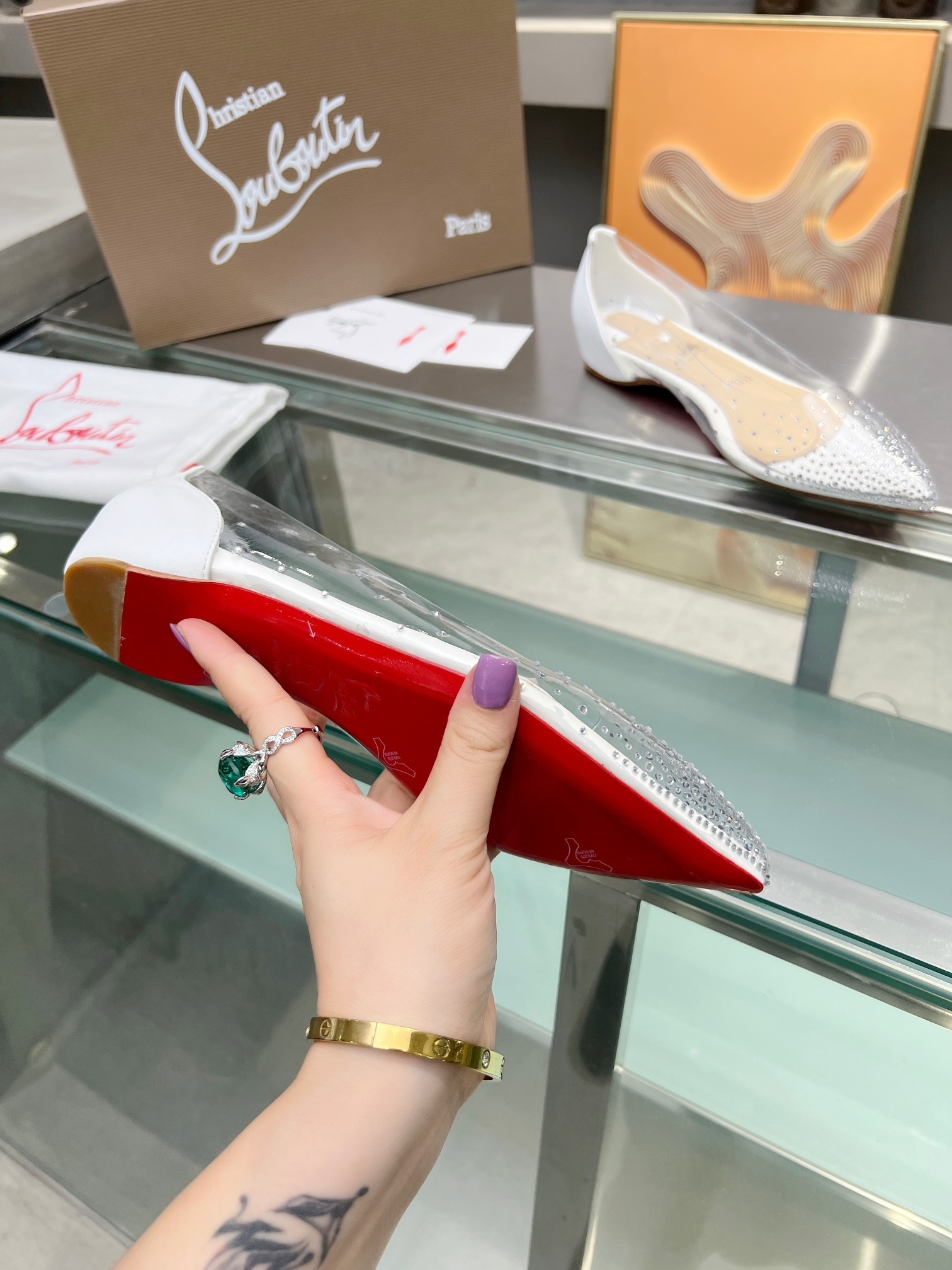 UA Ch**an Louboutin CL red-bottom shoes