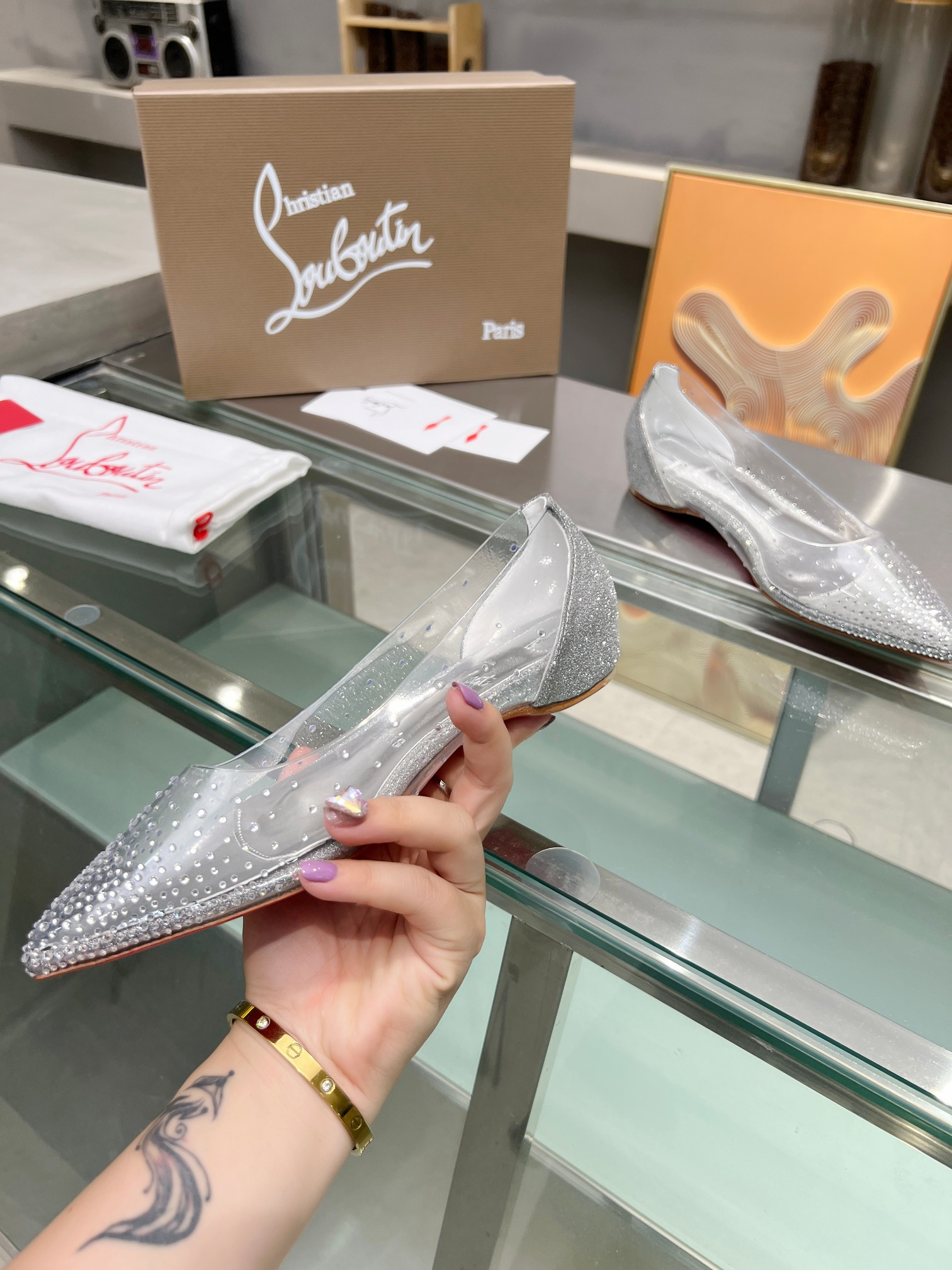 UA Ch**an Louboutin CL red-bottom shoes