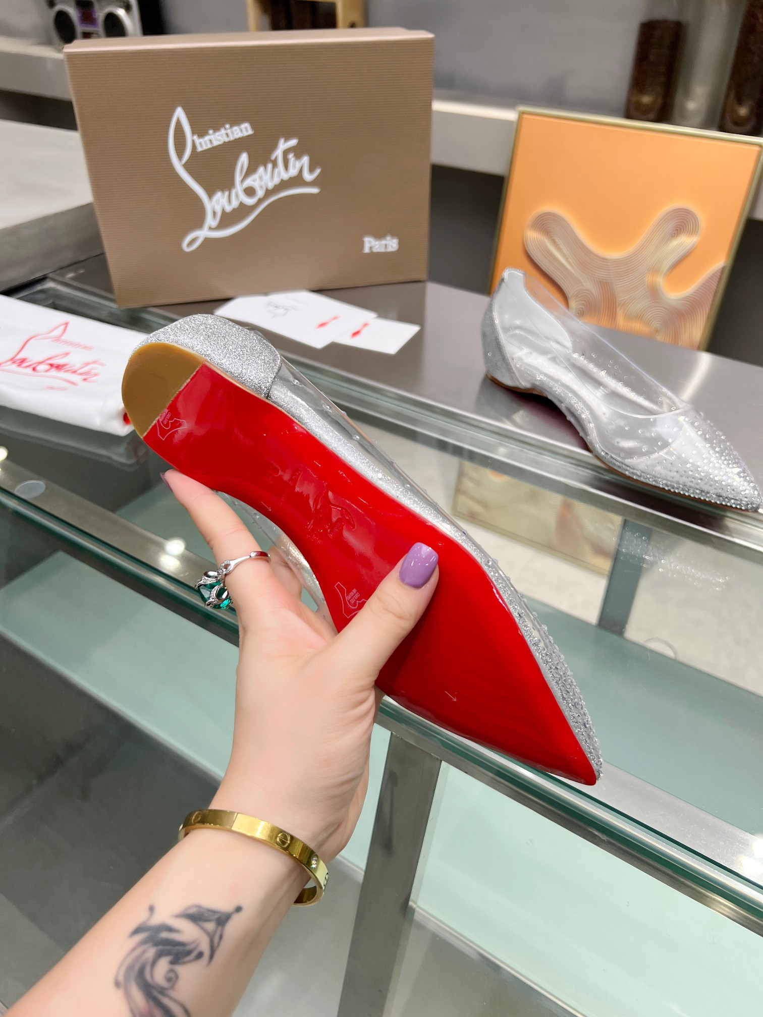 UA Ch**an Louboutin CL red-bottom shoes