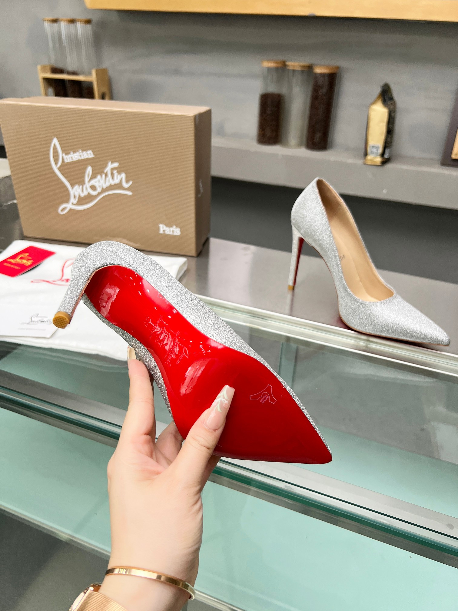 UA Ch**an Louboutin CL red-bottom shoes
