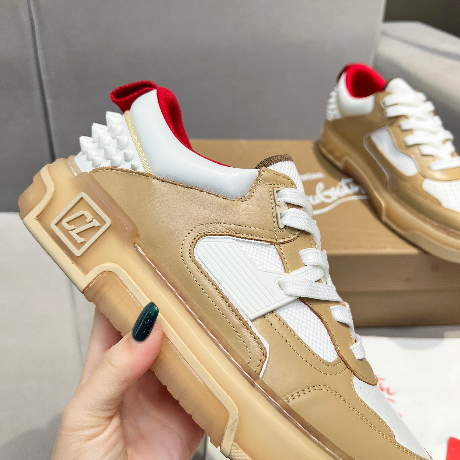 UA Ch**an Louboutin 2024 [New]ASTROLOUBI Unisex Thick-Soled Sneakers