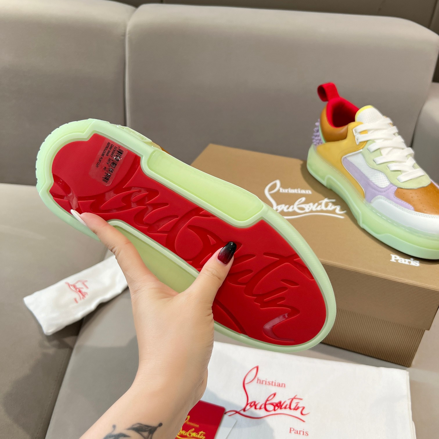 UA Ch**an Louboutin 2024 [New]ASTROLOUBI Unisex Thick-Soled Sneakers
