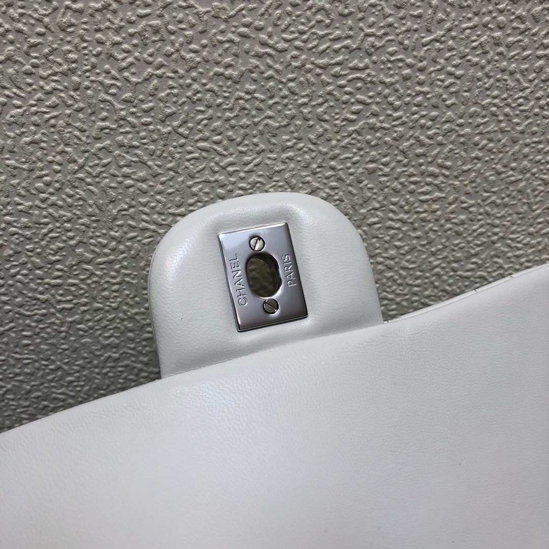 Ch*el MINI FLAP BAG white 12 × 20 × 6 cm