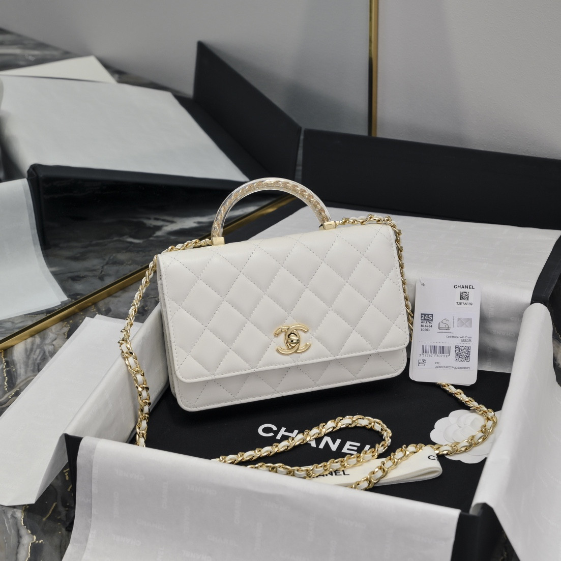 Ch*el Clutch With Chain 19cm