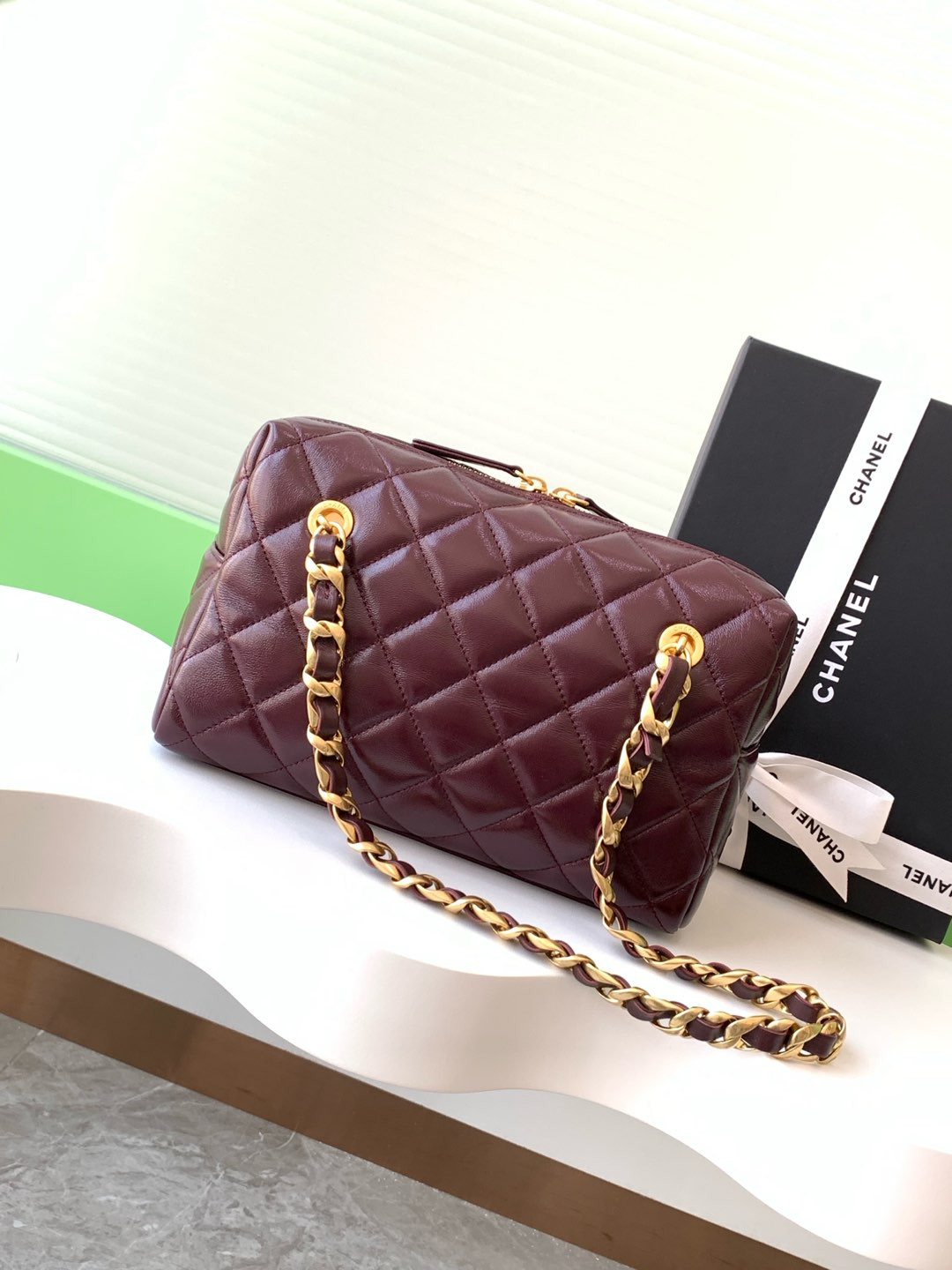 Ch*el Bowling Bag 15x25x11cm