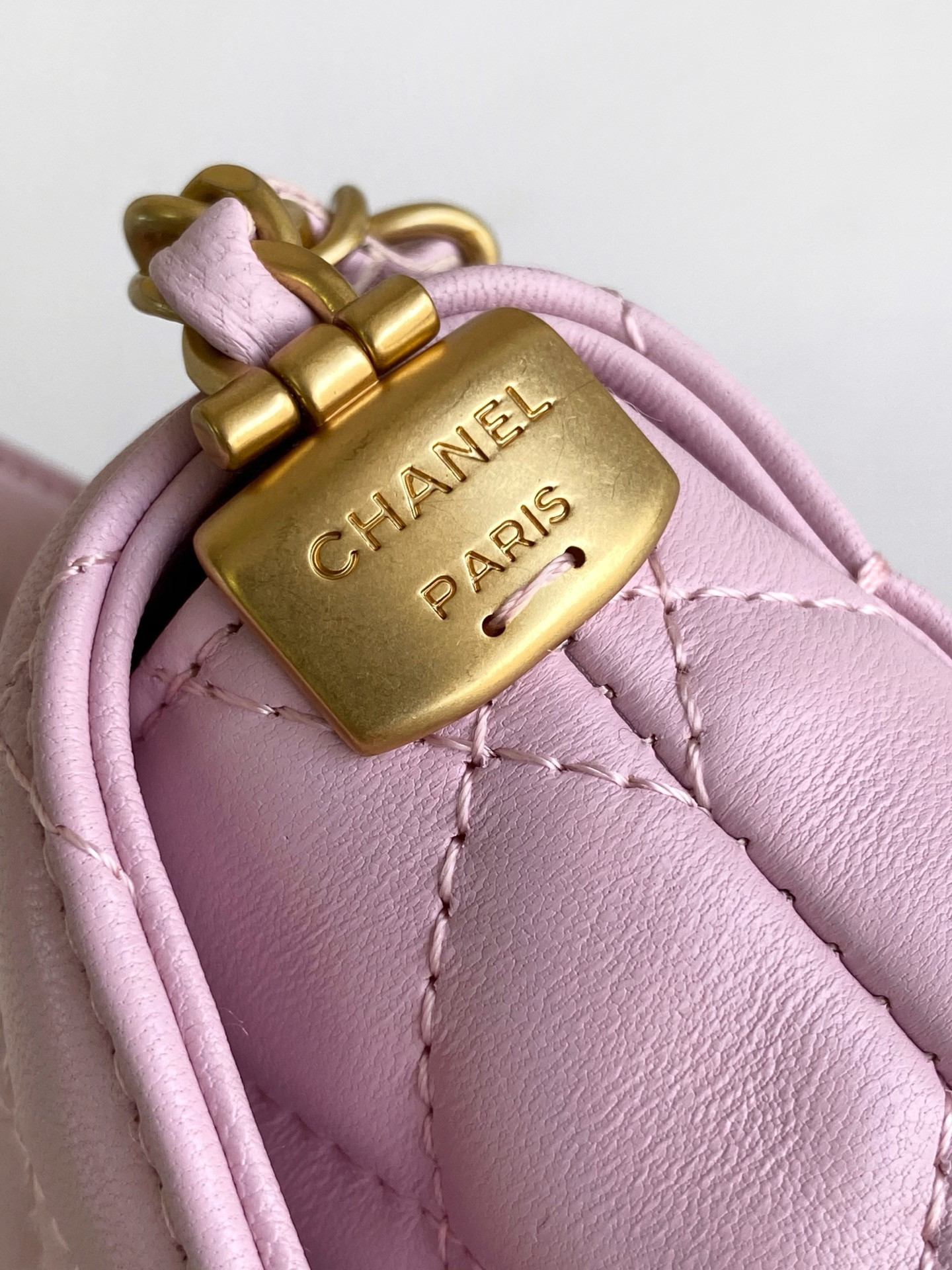 Ch*el Small Top Handle Flap Bag AS5355 11.5 x 22 x 6cm