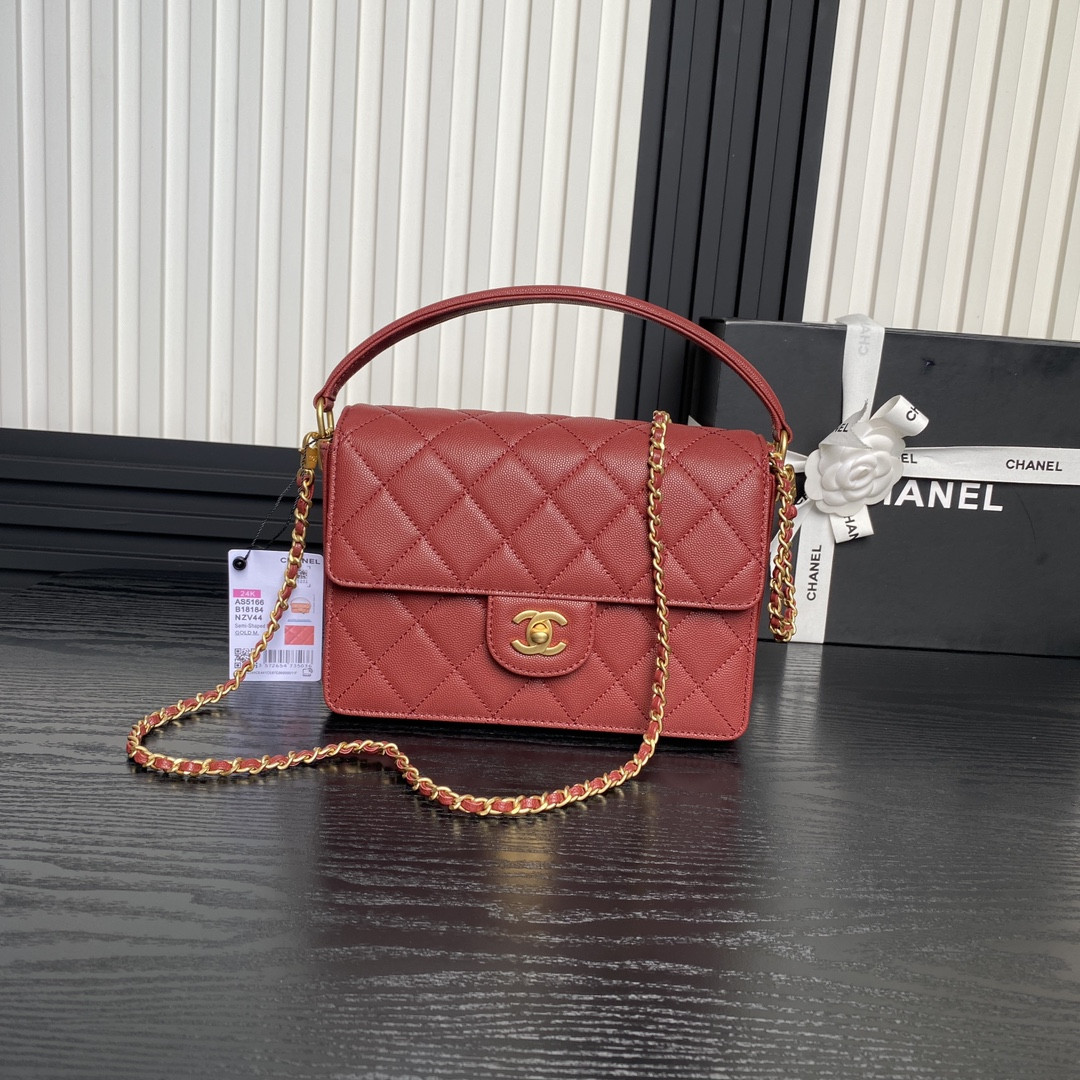 Ch*el Classic Flap Bag 16×22×5cm AS5166