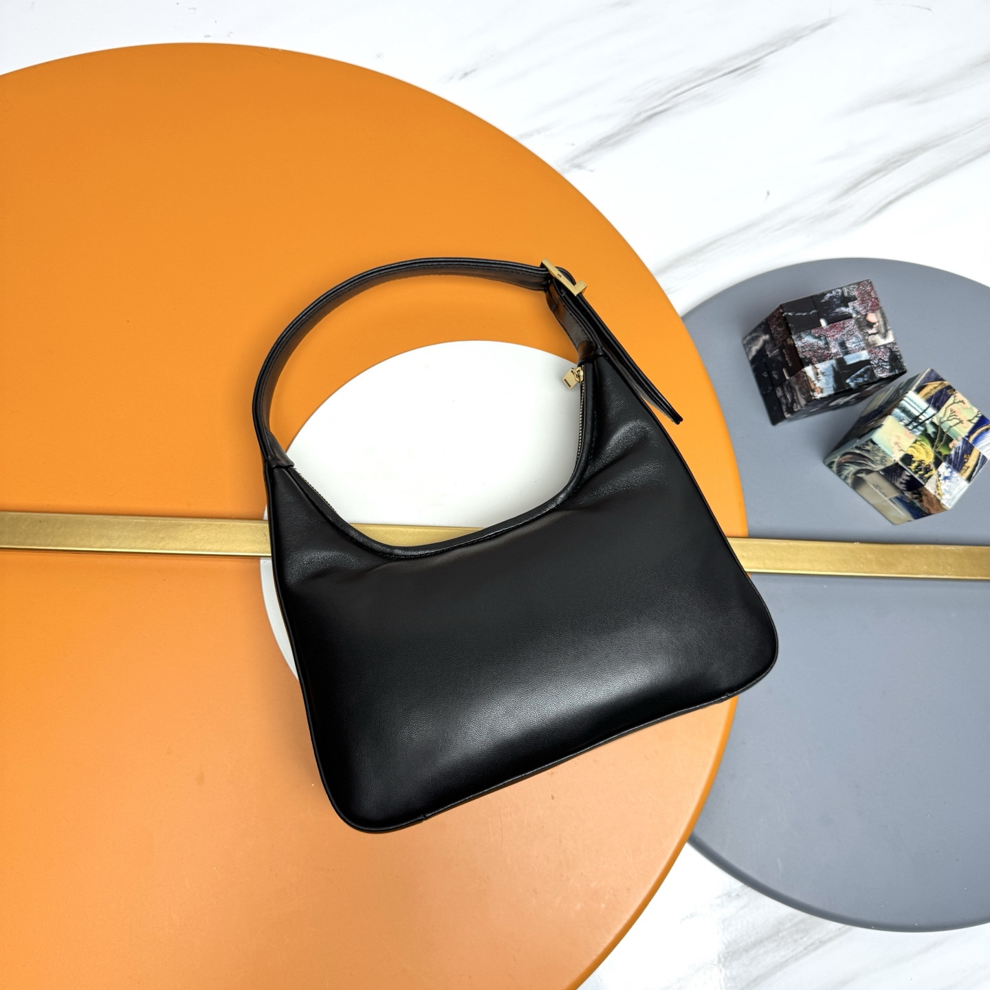 Y*L calypso mini hobo in plunged lambskin 20 X 12 X 5 cm