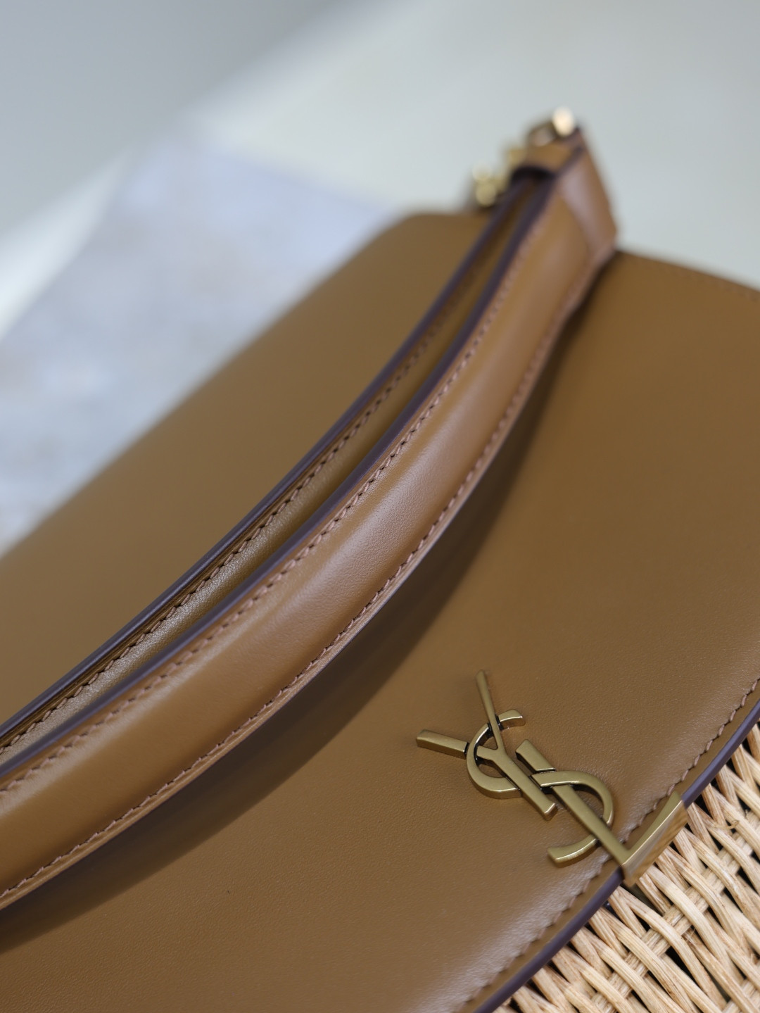 Y*L Mini VOLTAIRE top handle bag in osier 20x22x7.5cm