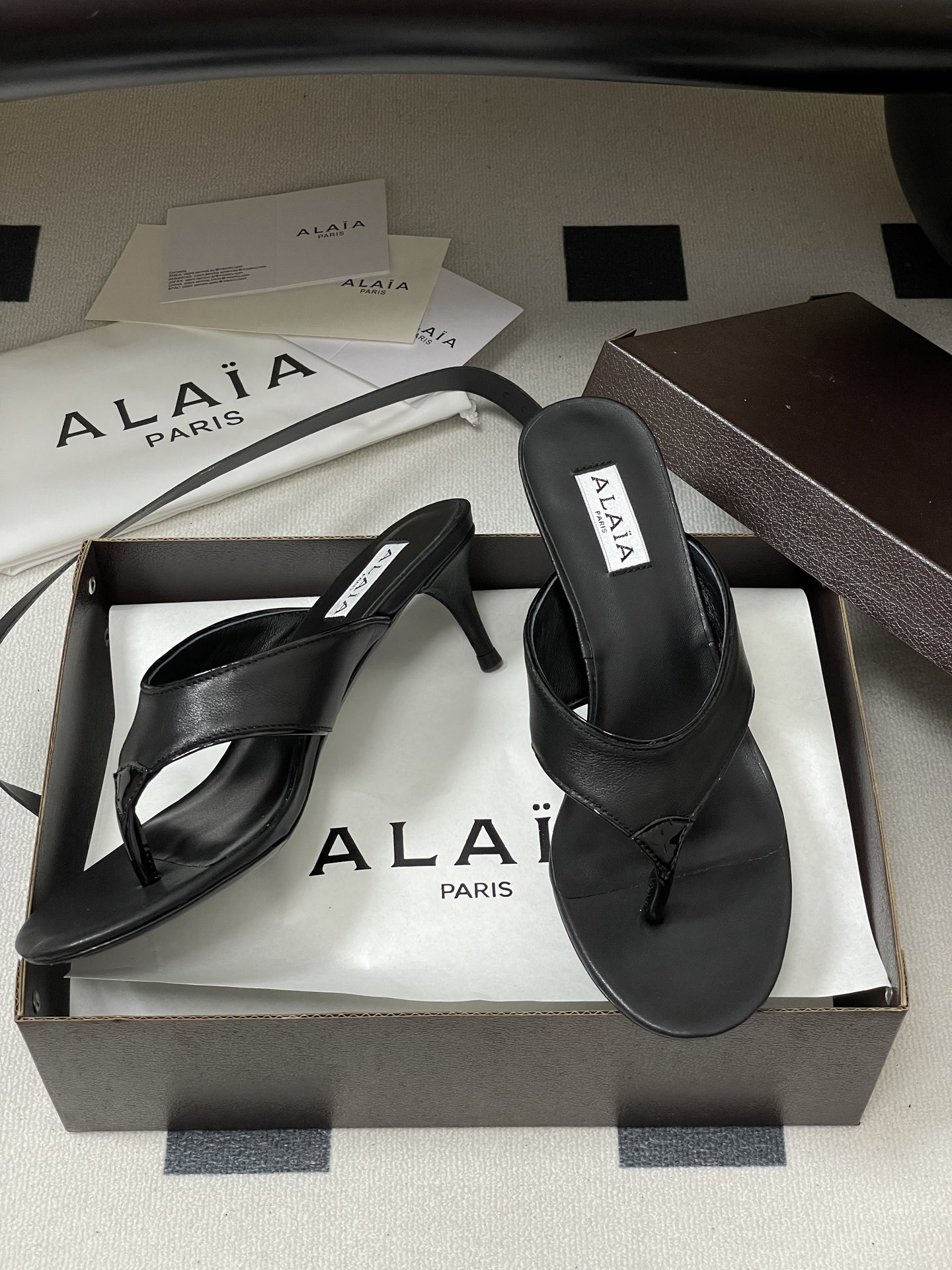 UA Alaia Triangle Flat Slides 5.5cm Heel(Customized Size 7-10 days production time)